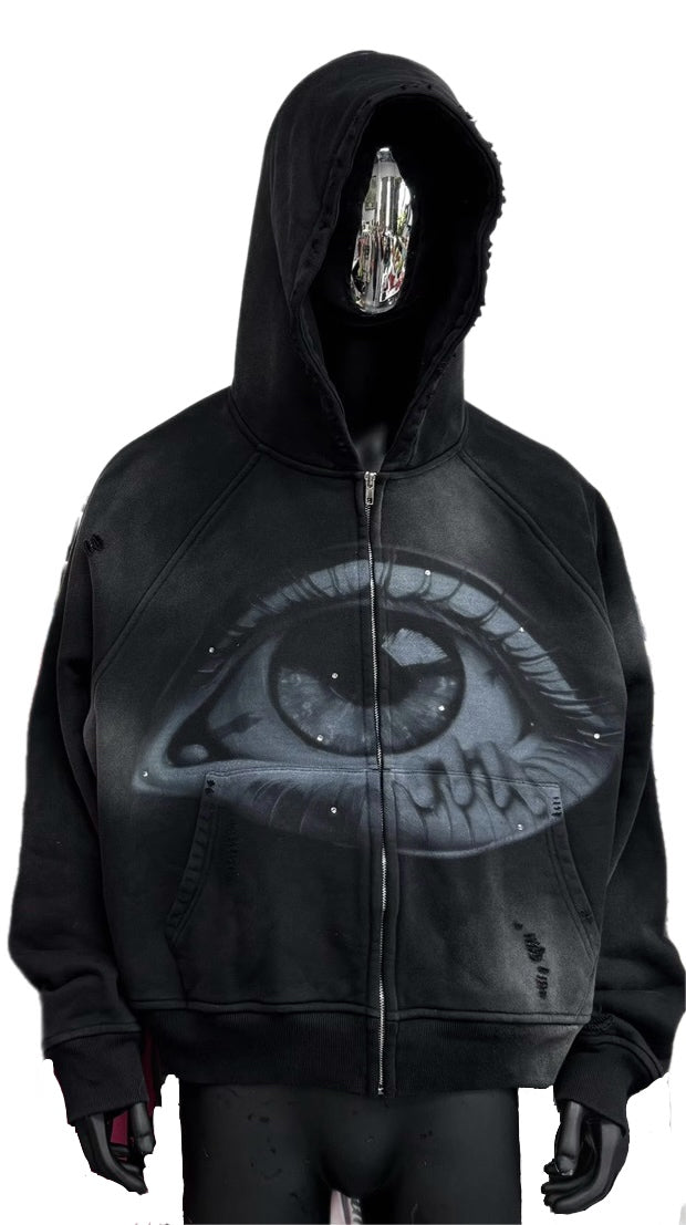 JET BLACK GAZE HOODIE